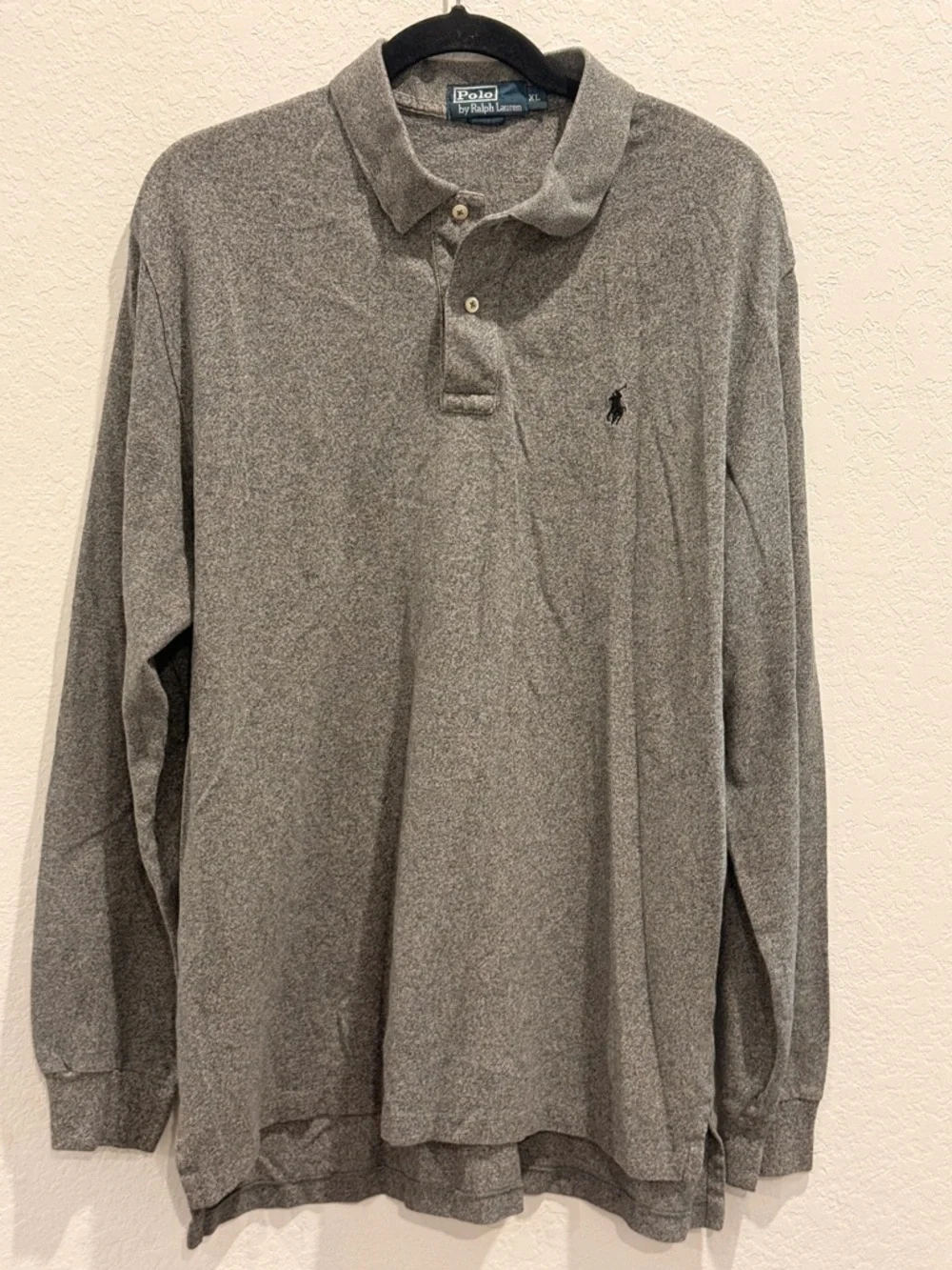 Ralph Lauren Long Sleeve‎ Polo Shirt in Heather Gray